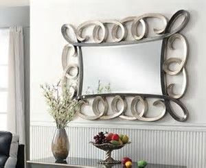 Espejo de pie blanco textura - Iluminación Decoración Aranjuez